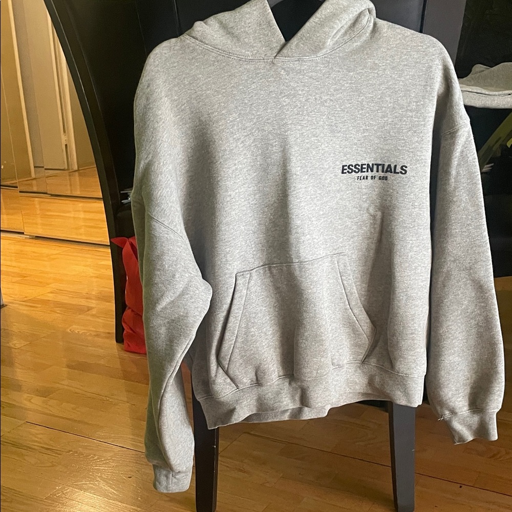 Essentials Heather Gray Hoodie for Men